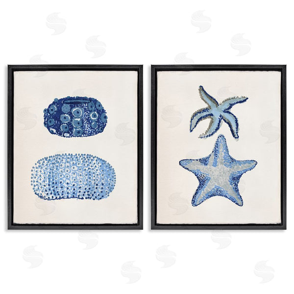Stupell Industries Stellar Design Studio | Minimal Nautical Sea Creatures Painting Wall Art