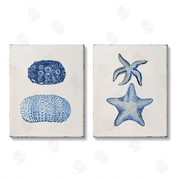 stupell industries Stellar Design Studio | Minimal Nautical Sea Creatures Painting Wall Art