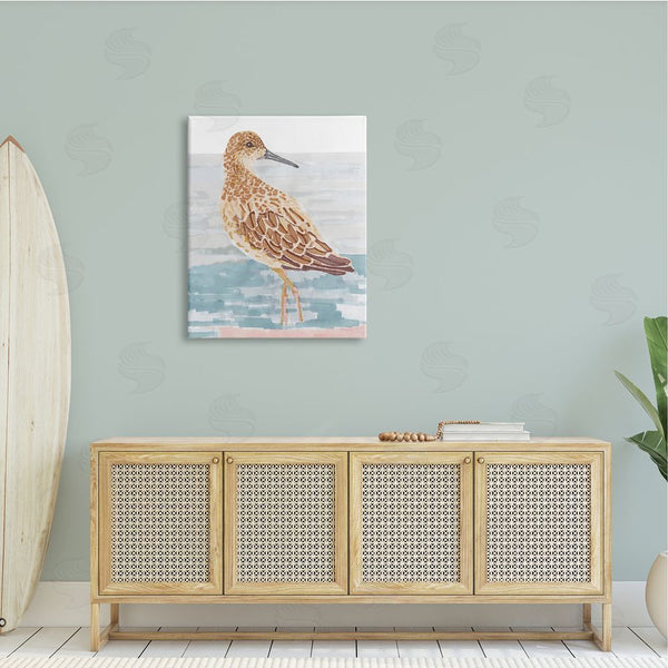 Stupell Industries Stellar Design Studio | Posing Herring Seagull Sea Shoreline Bird Painting Wall Art