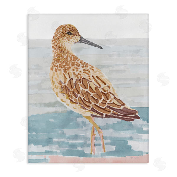 stupell industries Stellar Design Studio | Posing Herring Seagull Sea Shoreline Bird Painting Wall Art