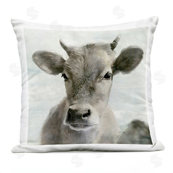 Stupell Industries Stellar Design Studio | Rural Farm Cattle Calf Printed Throw Pillow