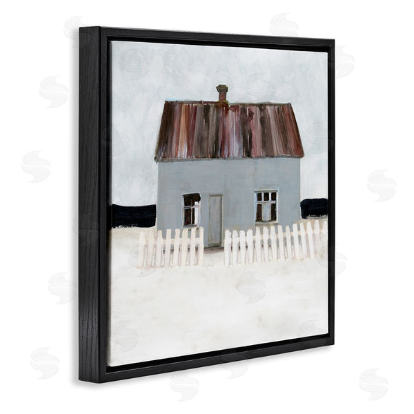 Stupell Industries Stellar Design Studio | Rustic Winter Beach House Coastal Landscape