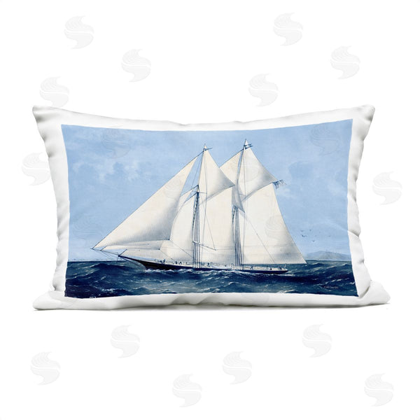 Stupell Industries Stellar Design Studio | Serene Sailboat On Ocean Printed Throw Pillow