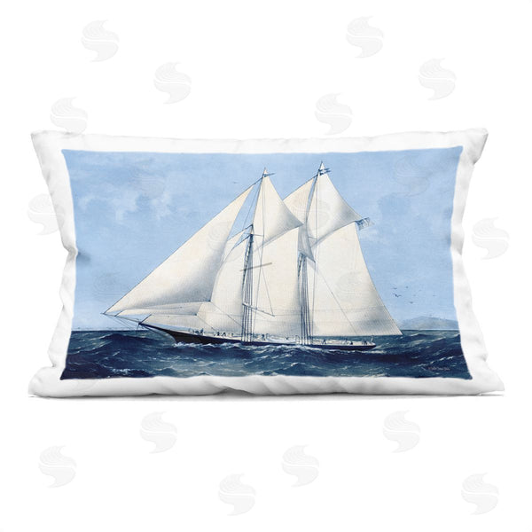 stupell industries Stellar Design Studio | Serene Sailboat on Ocean Printed Throw Pillow