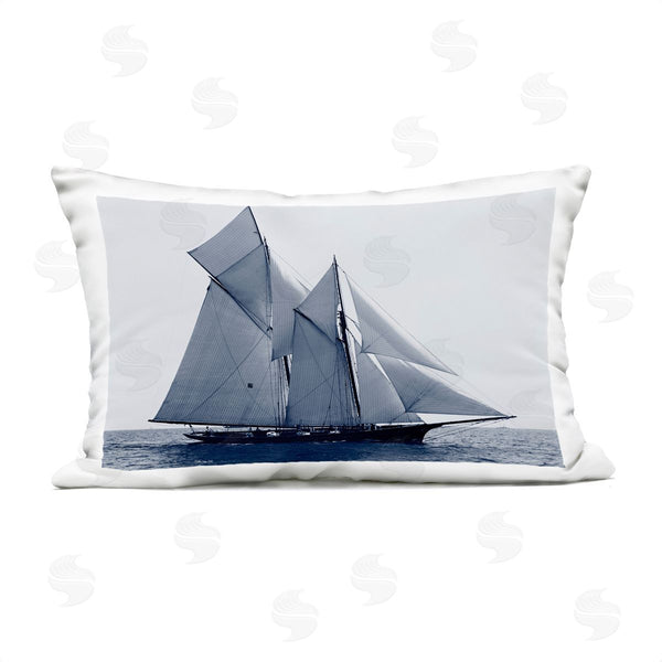 Stupell Industries Stellar Design Studio | Serene Sea Vessel Printed Throw Pillow