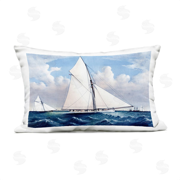 Stupell Industries Stellar Design Studio | Ship On Turbulent Waters Printed Throw Pillow