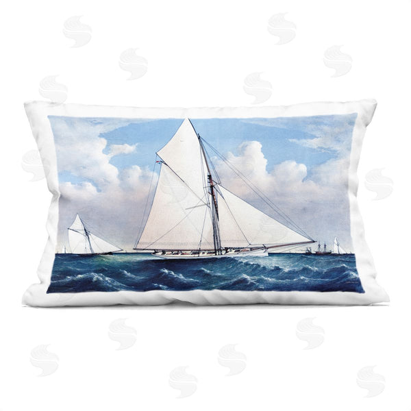 stupell industries Stellar Design Studio | Ship on Turbulent Waters Printed Throw Pillow