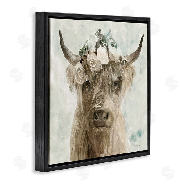 Stupell Industries Stellar Design Studio | Soft Buffalo With Floral Crown