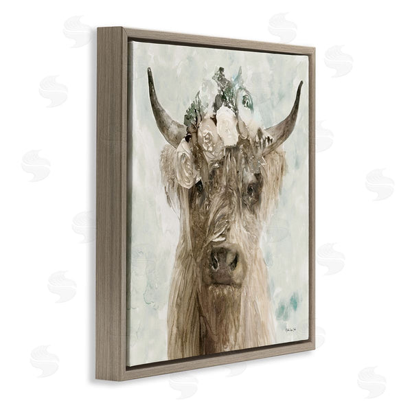 Stupell Industries Stellar Design Studio | Soft Buffalo With Floral Crown