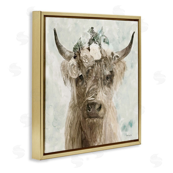 Stupell Industries Stellar Design Studio | Soft Buffalo With Floral Crown