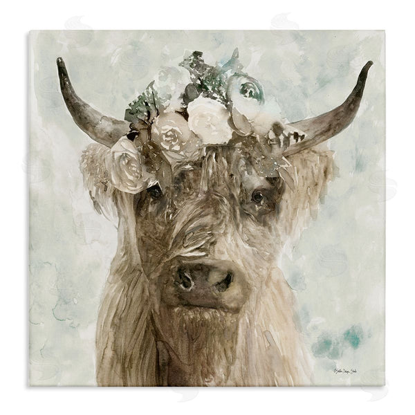 stupell industries Stellar Design Studio | Soft Buffalo with Floral Crown