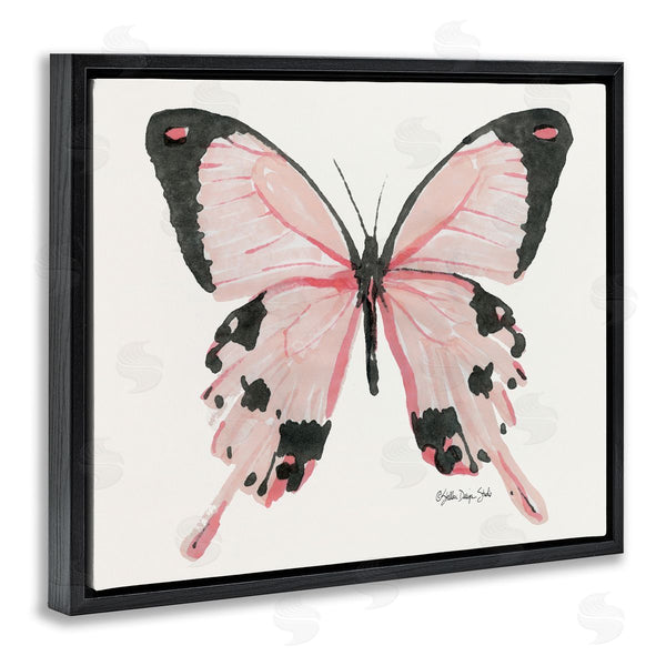 Stupell Industries Stellar Design Studio | Soft Pink Butterfly With Splatter Patterned Wings Wall Art