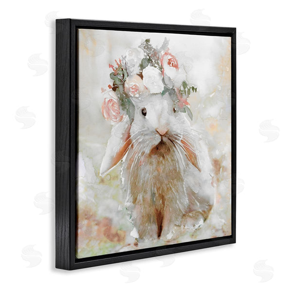 Stupell Industries Stellar Design Studio | Spring Floral Bunny Wall Art
