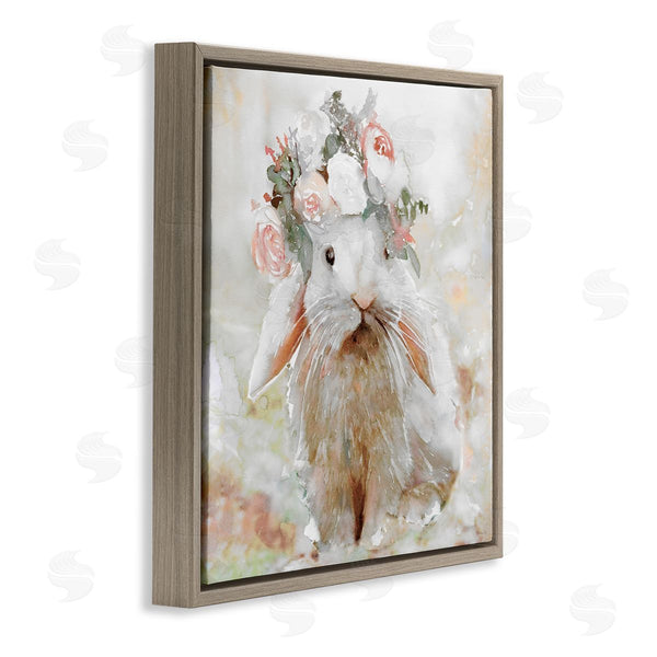 Stupell Industries Stellar Design Studio | Spring Floral Bunny Wall Art
