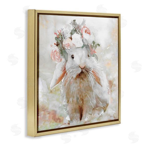 Stupell Industries Stellar Design Studio | Spring Floral Bunny Wall Art