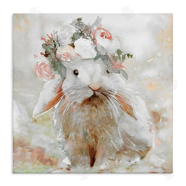 stupell industries Stellar Design Studio | Spring Floral Bunny Wall Art