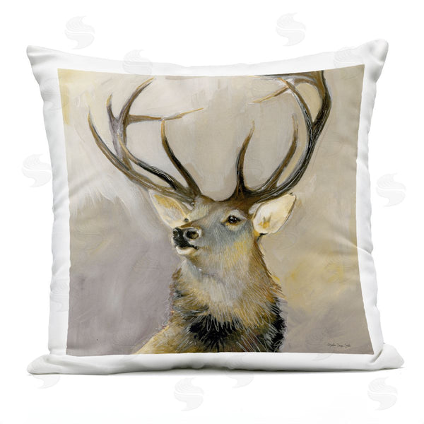 Stupell Industries Stellar Design Studio | Stoic Elk Nature Portrait Printed Throw Pillow