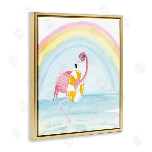 Stupell Industries Stellar Design Studio | Summer Beach Flamingo