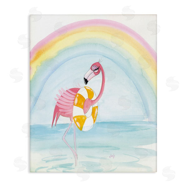 stupell industries Stellar Design Studio | Summer Beach Flamingo