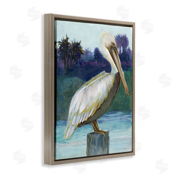 Stupell Industries Stellar Design Studio | Tropical Pelican Perched Wall Art