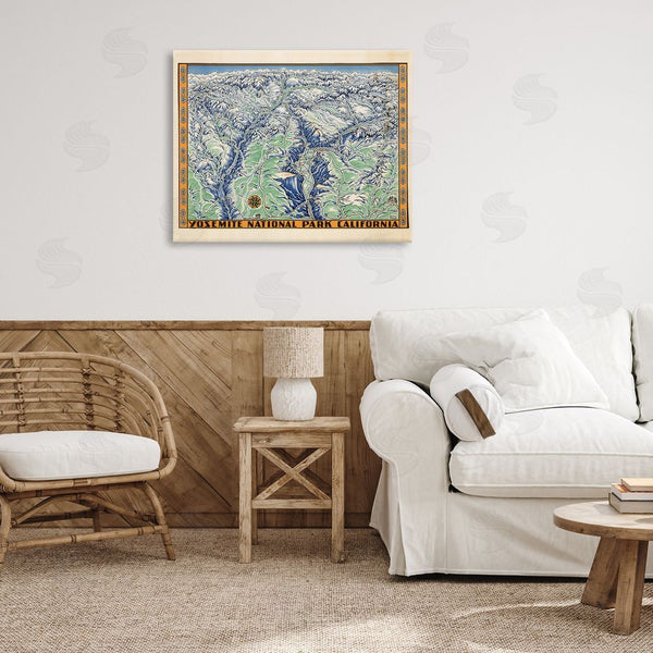 Stupell Industries Stellar Design Studio | Vintage Yosemite Map Wall Art