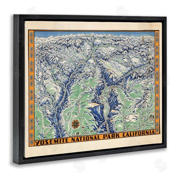 Stupell Industries Stellar Design Studio | Vintage Yosemite Map Wall Art