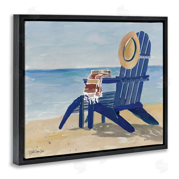 Stupell Industries Stellar Studio | Blue Beach Chair With Hat