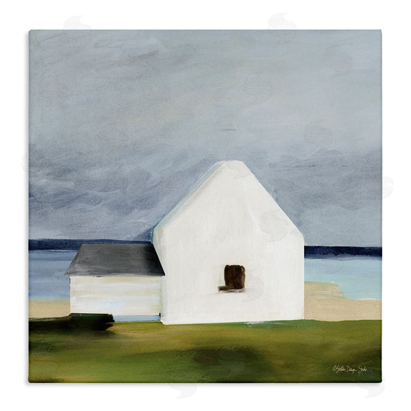 stupell industries Stellar Studio | Cape Cottage under Grey Sky