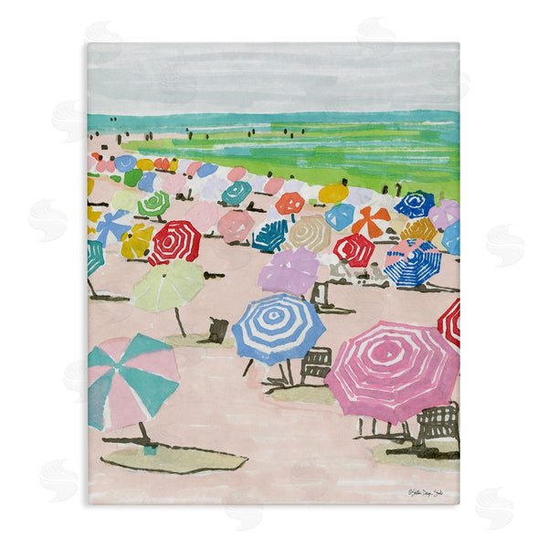 stupell industries Stellar Studio | Pastel Umbrella Beach Coast