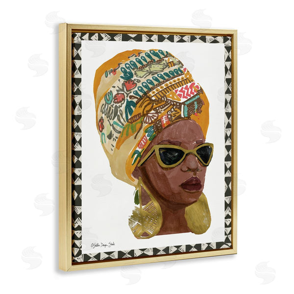 Stupell Industries Stellar Studio | Patterned Fashion Model Painting