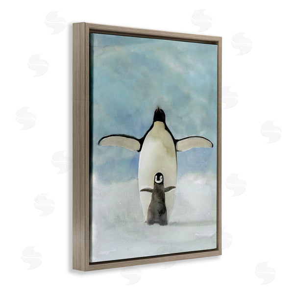 Stupell Industries Stellar Studio | Penguin Family Painting Wall Art