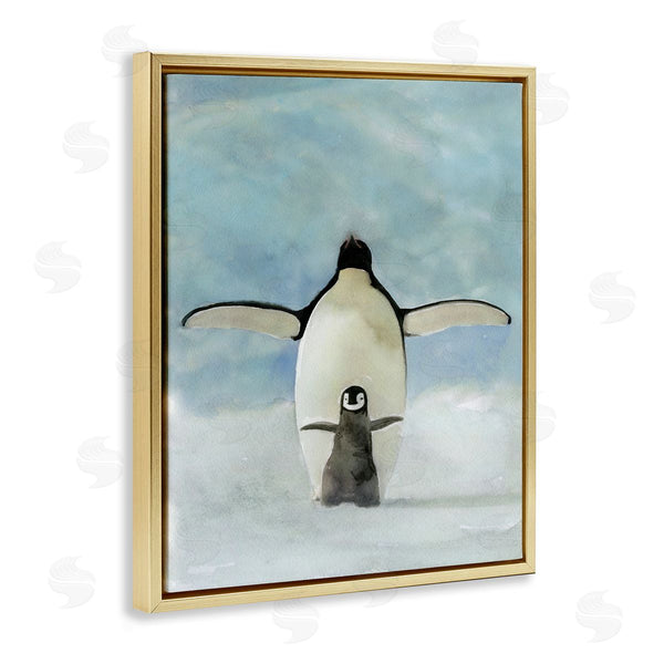 Stupell Industries Stellar Studio | Penguin Family Painting Wall Art