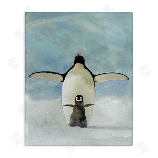 stupell industries Stellar Studio | Penguin Family Painting Wall Art