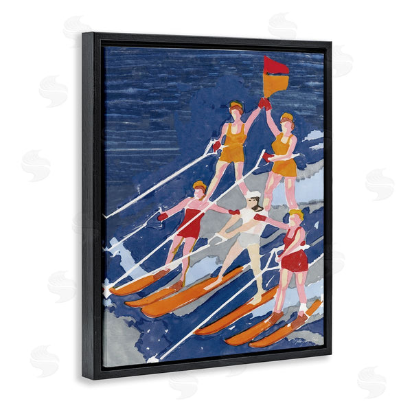 Stupell Industries Stellar Studio | Retro Water Ski Show Pyramid