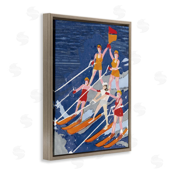 Stupell Industries Stellar Studio | Retro Water Ski Show Pyramid