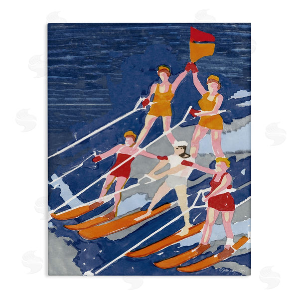 stupell industries Stellar Studio | Retro Water Ski Show Pyramid