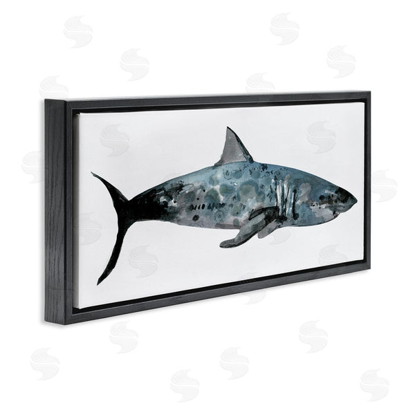 Stupell Industries Stellar Studio | Watercolor Paint Shark Wall Art