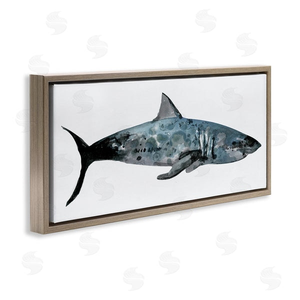 Stupell Industries Stellar Studio | Watercolor Paint Shark Wall Art