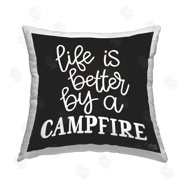 Stupell Industries Stephanie Dicks | Better By Campfire Printed Throw Pillow