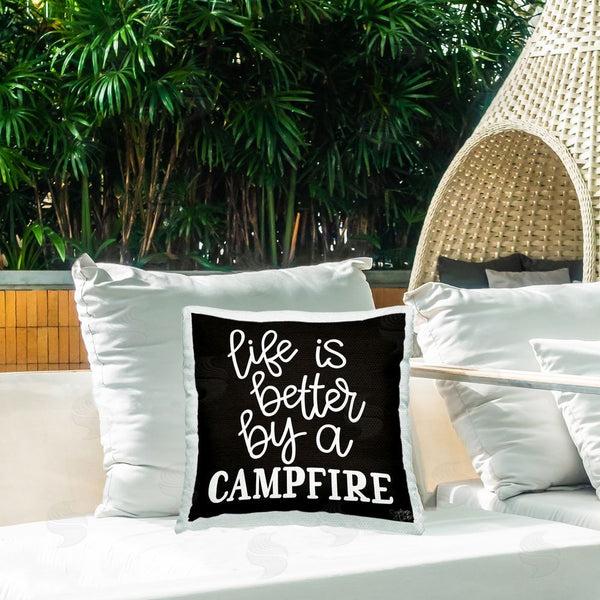 Stupell Industries Stephanie Dicks | Better By Campfire Printed Throw Pillow