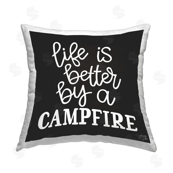 stupell industries Stephanie Dicks | Better By Campfire Printed Throw Pillow