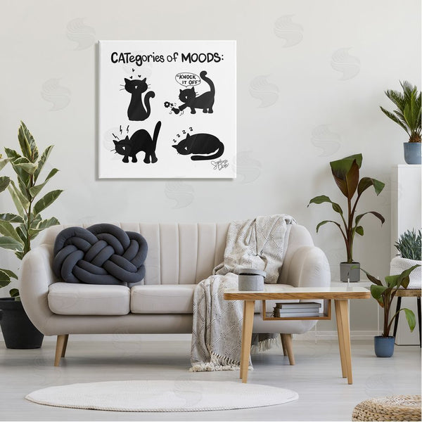 Stupell Industries Stephanie Dicks | Categories Of Moods Funny Cats Wall Art