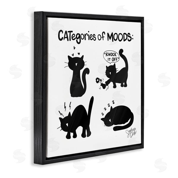 Stupell Industries Stephanie Dicks | Categories Of Moods Funny Cats Wall Art