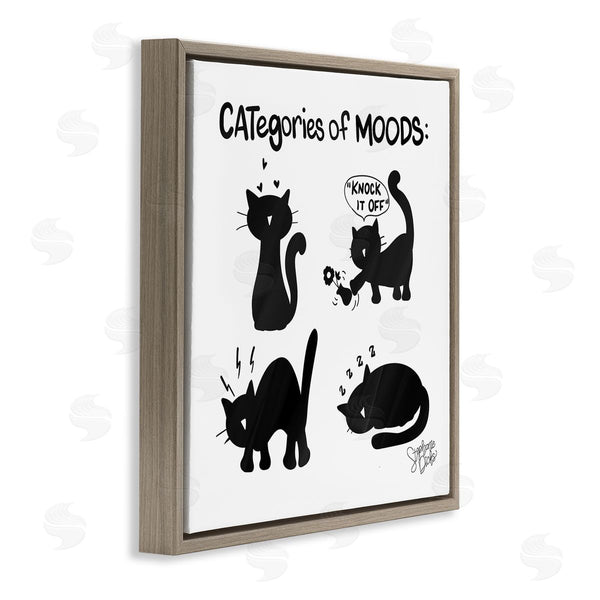 Stupell Industries Stephanie Dicks | Categories Of Moods Funny Cats Wall Art