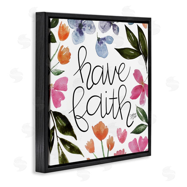 Stupell Industries Stephanie Dicks | Have Faith Floral Phrase Wall Art