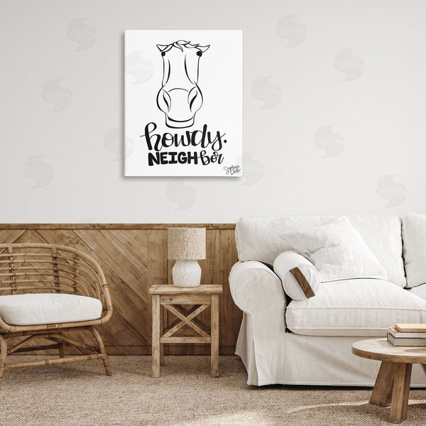 Stupell Industries Stephanie Dicks | Howdy Neighbor With Horse Wall Art
