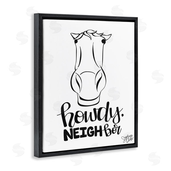 Stupell Industries Stephanie Dicks | Howdy Neighbor With Horse Wall Art