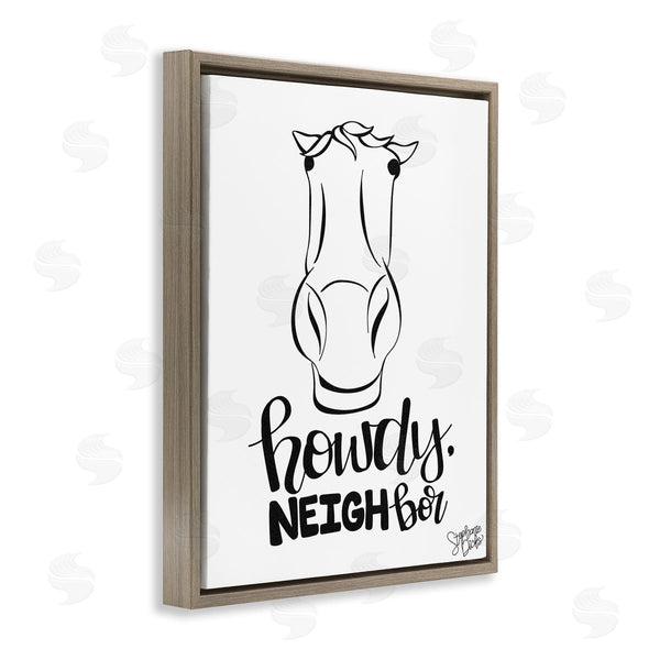Stupell Industries Stephanie Dicks | Howdy Neighbor With Horse Wall Art