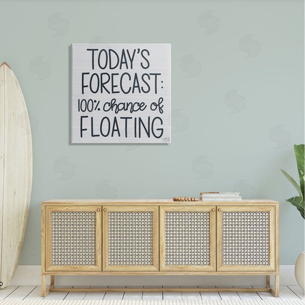 Stupell Industries Stephanie Dicks | Today's Forecast Floating Grey Phrase Wall Art