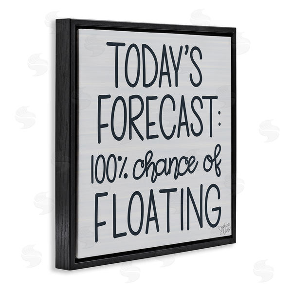 Stupell Industries Stephanie Dicks | Today's Forecast Floating Grey Phrase Wall Art